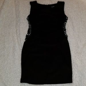 Side cutout strappy mini dress